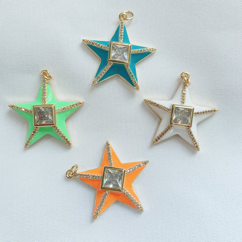 Star enamel pendant