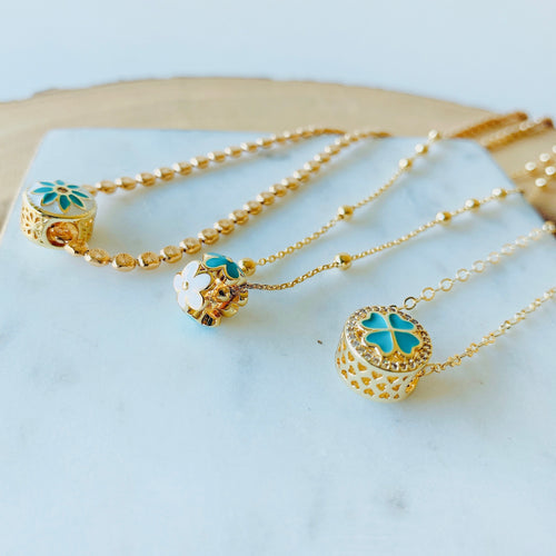 Turquoise & Gold layer necklace